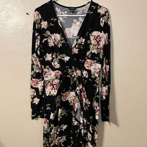 Black floral dress
